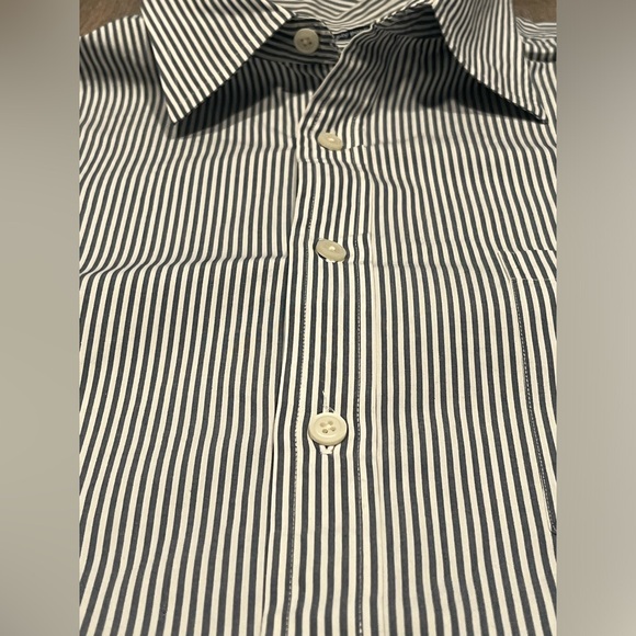 GAP Large Cotton Striped Long Sleeve Button Down Dress Shirt Work Casual - Picture 2 of 8